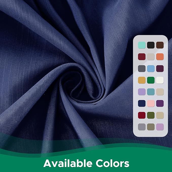 Biscaynebay Wrap Around Bed Skirts for King & Cal King Beds 22" Long Drop, Navy Adjustable Elastic Dust Ruffles Easy Fit Wrinkle Resistant Silky Luxurious Fabric Machine Washable