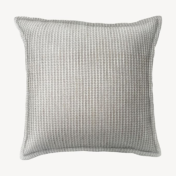 SanVia Oat Haven Premium Cotton Throw Pillow Covers, 20 x 20 Inches, Luxurious Handwoven Reversible Couch Pillow Covers with Hidden Zipper, Elegant Home Décor, Insert Not Included