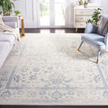 SAFAVIEH Area Rug 10x14 - Adirondack Collection - Large - Ivory & Slate, Distressed Vintage Floral Design, Non-Shedding & Easy to Clean, Ideal for Living Room, Bedroom, Dining Space (ADR109S)
