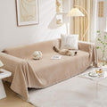 MEETSKY Couch Cover L Shape Sofa Cover for 3 Cushion Couch, Cover Protector Sofa Throw Cover for Couches Washable Soft Chenille Blend Modern Decorative for Living Room, 71" x 134", Khaki