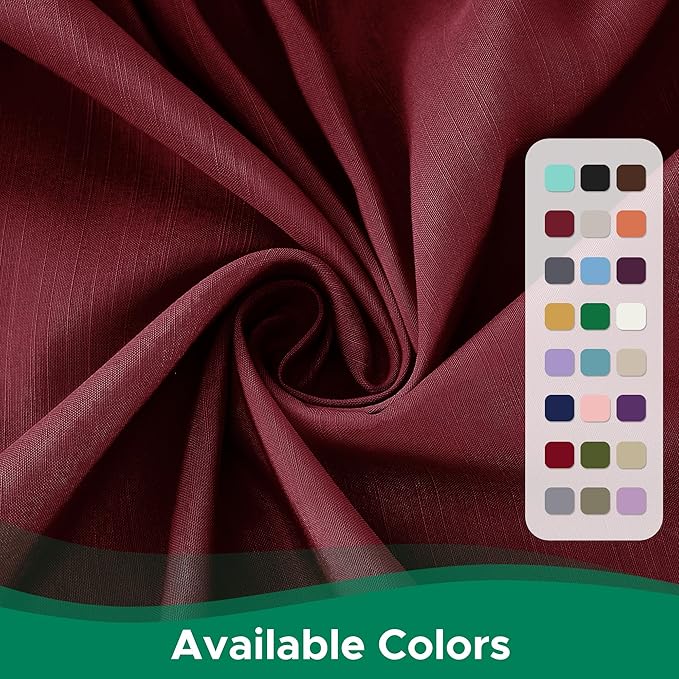 Biscaynebay Wrap Around Bed Skirts for Queen Size Beds 18" Drop, Burgundy Adjustable Elastic Dust Ruffles Easy Fit Wrinkle Resistant Silky Luxurious Fabric Machine Washable