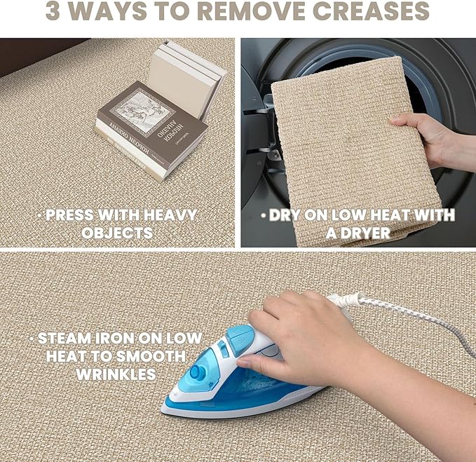 EARTHALL Extra Long Runner Rug 3x18 Ft Washable Runners for Hallways Cotton Non Slip Entryway Runner Braided Kitchen Runner Indoor Outdoor Carpet Runners for Hotels, Officel, Stair, Send/Beige