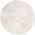 SAFAVIEH Adirondack Collection Area Rug - 6'7" Round, Ivory & Sage, Distressed Vintage Floral Design, Non-Shedding & Easy to Clean, Ideal for Living Room, Bedroom, Dining Space (ADR109V)