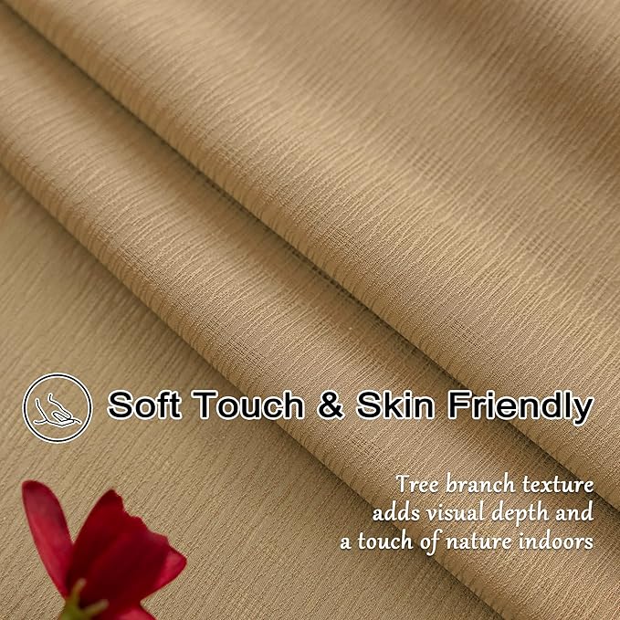 MAIHER Khaki Pinch Pleat Curtains 96 Inches Long Light Filtering Sheer Drapes for Bedroom Farmhouse Soft Touch Lightweight Pleated Drapes with Adjustable Hooks, Khaki, 42" W x 96" L, 2 Panels