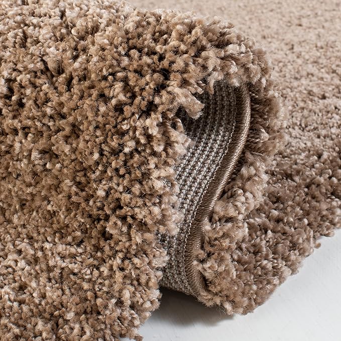 SAFAVIEH Milan Shag Collection Runner Rug - 2' x 20', Dark Beige, Solid Design, Non-Shedding & Easy Care, 2-inch Thick Ideal for High Traffic Areas in Living Room, Bedroom (SG180-1414)