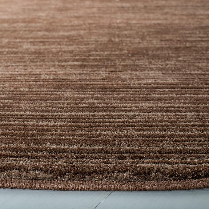 SAFAVIEH Vision Collection Area Rug - 5' Round, Brown, Modern Ombre Design, Non-Shedding & Easy to Clean, Ideal for Living Room, Bedroom, Dining Space (VSN606E)