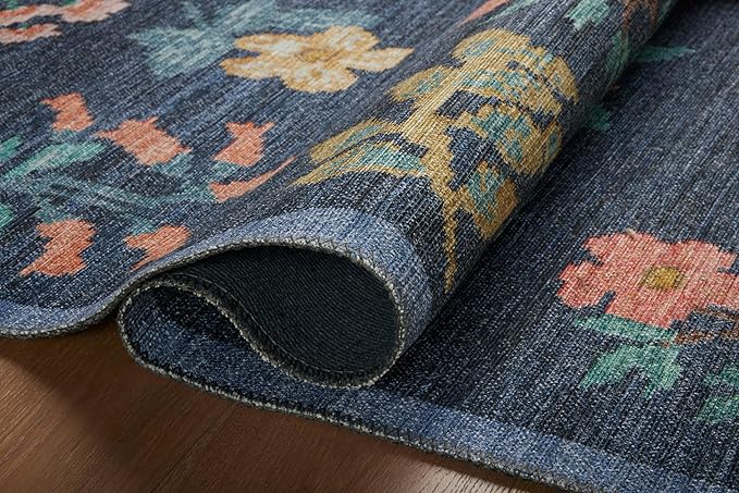 Loloi Rifle Paper Co. Rosa Collection RSA-03 Navy 7'-6" x 9'-6" Area Rug
