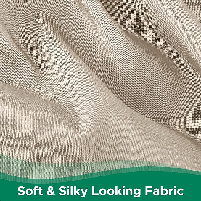 Biscaynebay Wrap Around Bed Skirts for Full & Full XL Beds 17" Drop, Light Camel Adjustable Elastic Dust Ruffles Easy Fit Wrinkle & Fade Resistant Silky Luxurious Fabric Solid Machine Washable