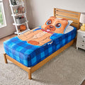 Bleacher Creatures ZippySack Twin Bed Zip-Up Bedding – Super Soft Fleece Fitted Blanket with Side Pocket & Durable Zipper – Easy Bed-Making for Kids (Dog)