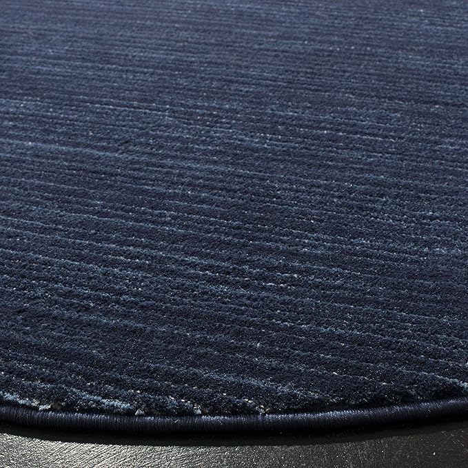 SAFAVIEH Vision Collection Area Rug - 11' Round, Navy, Modern Ombre Design, Non-Shedding & Easy to Clean, Ideal for Living Room, Bedroom, Dining Space (VSN606N)