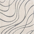 SAFAVIEH Florida Shag Collection Area Rug - 10' Square, Cream & Grey, Non-Shedding & Easy Care, 1.2-inch Thick Ideal for High Traffic Areas in Living Room, Bedroom (SG471-1180)