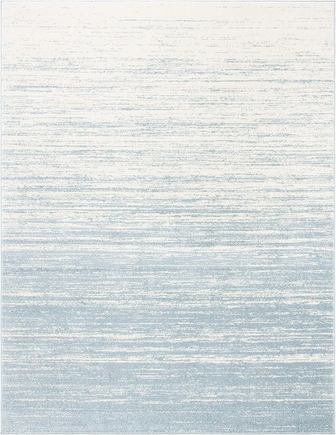 SAFAVIEH Area Rug 8x10 - Adirondack Collection - Large - Slate & Cream, Modern Ombre Design, Non Shedding & Easy to Clean, Ideal for Living Room, Bedroom, Office, Dining Space (ADR113T)