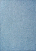 TOWN & COUNTRY BASICS Pax Herringbone Textured Solid Everwash® Washable Area Rug, Low Pile, Non-Slip Backing, Easy Clean Pet & Family Friendly Rug, Blue, 9'10"x14'