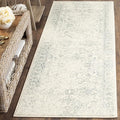 SAFAVIEH Adirondack Collection Runner Rug - 2'1" x 6', Ivory & Slate, Distressed Vintage Floral Design, Non-Shedding & Easy to Clean, Ideal for Hallway, Foyer, Entryway, Bedroom (ADR109S)