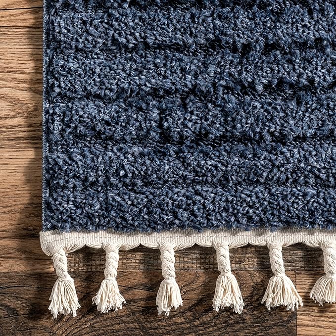 nuLOOM Risette Blue, 10' x 14', Geometric, Soft and Gentle, High Traffic, Stain Resistant, Easy Clean, Durable Area Rug for Bedroom, Living Room, Dining Space, Den, Foyer, Entryway