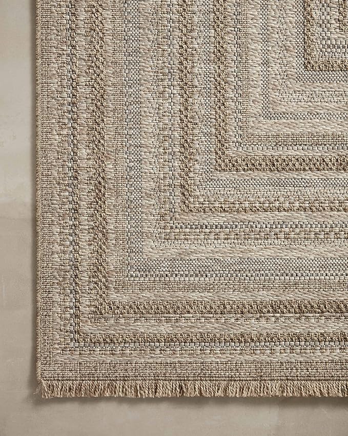 Loloi Dawn Collection Indoor/Outdoor DAW-01 Natural 8'-10" x 12'-2" Area Rug
