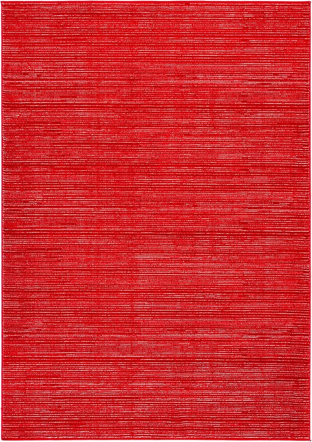 SAFAVIEH Area Rug 4x6 - Vision Collection - Red, Modern Ombre Design, Non-Shedding & Easy to Clean, Ideal for Living Room, Bedroom, Dining Space (VSN606Q)