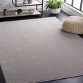 SAFAVIEH Revive Collection Area Rug - 6'7" Square, Grey, Solid Design, Non-Shedding & Easy Care, Ideal for High Traffic Areas in Living Room, Bedroom (REV102F)