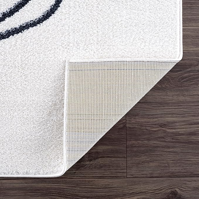 Abani Rugs Deco DEC130A Cream Minimalist Geometric Area Rug (Cream, 2' x 3')