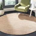 SAFAVIEH Vision Collection Area Rug - 6'7" Round, Light Brown, Modern Ombre Design, Non-Shedding & Easy to Clean, Ideal for Living Room, Bedroom, Dining Space (VSN606C)
