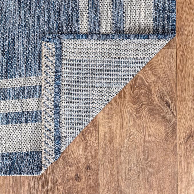 Keen Home Design Terrace Outdoor Round Rug - 8ft Round Washable Indoor/Outdoor Rug for Patio, Kitchen, Balcony, Beach, Garden, Deck and Porch, Size: 7'7" Round