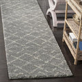 SAFAVIEH Arizona Shag Collection Runner Rug - 2'3" x 6', Grey & Ivory, Moroccan Design, Non-Shedding & Easy to Clean, Ideal for Ideal for Living Room, Hallway, Foyer, Bedroom (ASG743D)