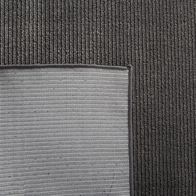 SAFAVIEH Revive Collection Area Rug - 5'3" x 7'7", Charcoal, Solid Design, Non-Shedding & Easy Care, Ideal for High Traffic Areas in Living Room, Bedroom (REV102H)