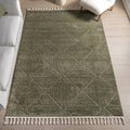 nuLOOM Kerry Green, 7'10" x 10', Geometric, Soft and Cozy, High Traffic, Stain Resistant, Easy Clean, Durable Area Rug for Bedroom, Living Room, Dining Space, Den, Foyer, Entryway