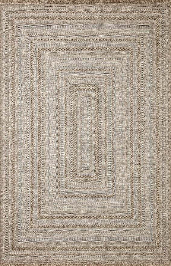 Loloi Dawn Collection Indoor/Outdoor DAW-01 Natural 6'-4" x 9'-2" Area Rug