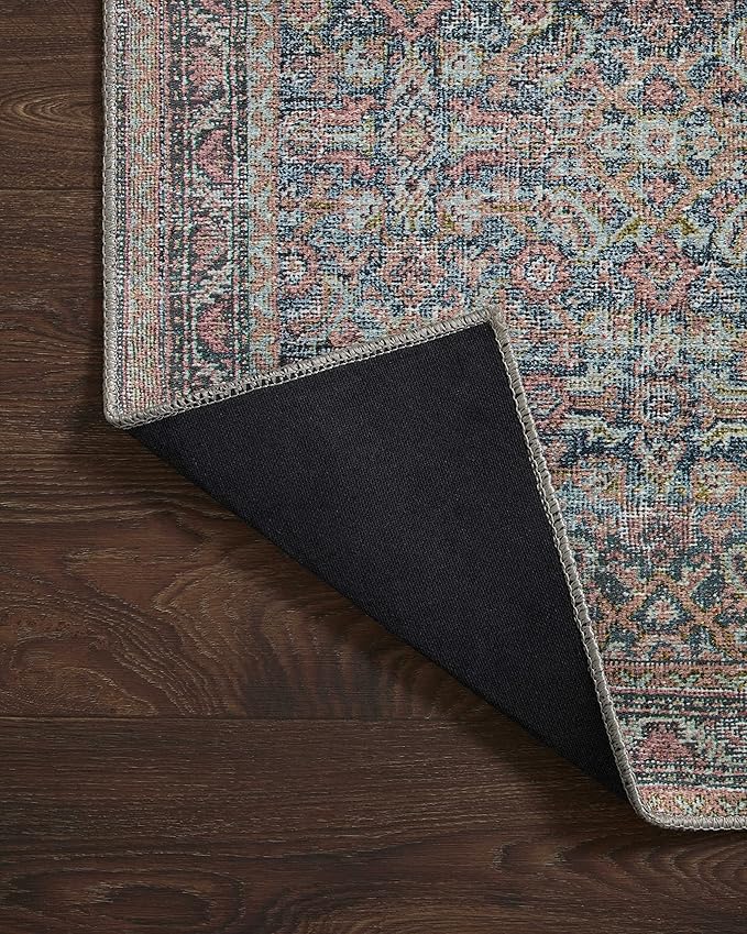 Loloi Adrian Collection ADR-04 Denim/Multi 5'-0" x 7'-6", .19" Thick Area Rug