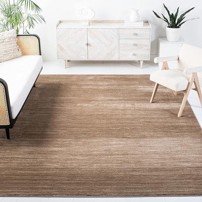SAFAVIEH Area Rug 10x14 - Vision Collection - Large - Light Brown, Modern Ombre Design, Non-Shedding & Easy to Clean, Ideal for Living Room, Bedroom, Dining Space (VSN606C)