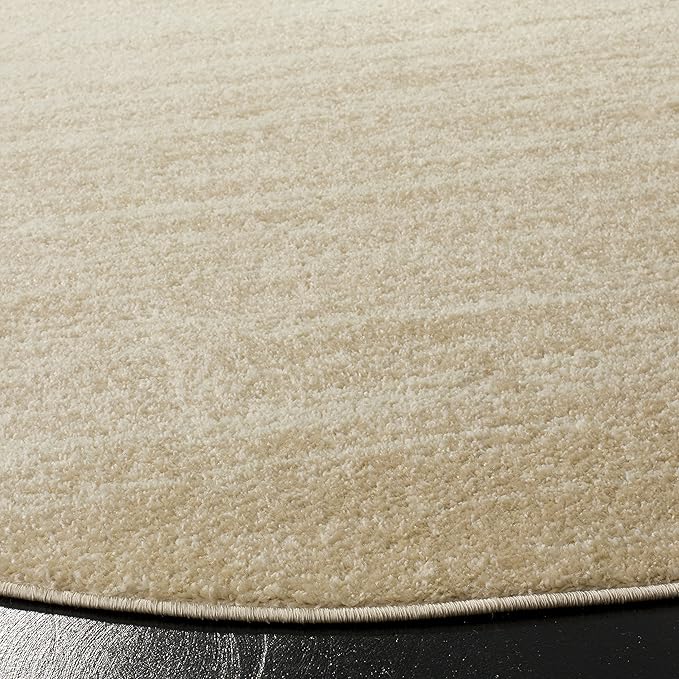 SAFAVIEH Adirondack Collection Area Rug - 11' Round, Champagne & Cream, Modern Ombre Design, Non Shedding & Easy to Clean, Ideal for Living Room, Bedroom, Office, Dining Space (ADR113W)