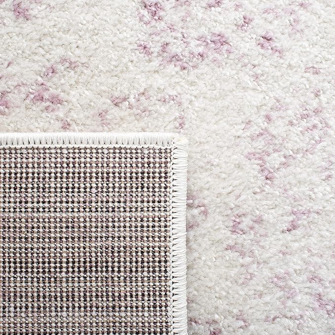 SAFAVIEH Area Rug 6x9 - Adirondack Collection - Ivory & Lavender, Distressed Vintage Floral Design, Non-Shedding & Easy to Clean, Ideal for Living Room, Bedroom, Dining Space (ADR109U)