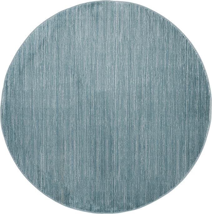 SAFAVIEH Vision Collection Area Rug - 12' Round, Aqua, Modern Ombre Design, Non-Shedding & Easy to Clean, Ideal for Living Room, Bedroom, Dining Space (VSN606B)