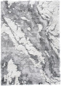 SAFAVIEH Horizon Shag Collection Accent Rug - 2' x 3', Grey & Ivory, Non-Shedding & Easy Care, 2-inch Thick Ideal for High Traffic Areas in Entryway, Living Room, Bedroom (HZN890F)