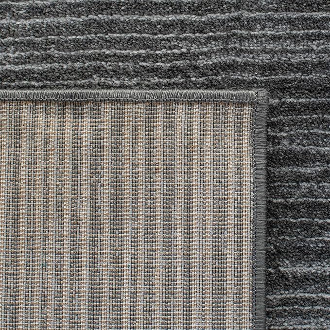 SAFAVIEH Vision Collection Area Rug - 5' Square, Grey, Modern Ombre Design, Non-Shedding & Easy to Clean, Ideal for Living Room, Bedroom, Dining Space (VSN606D)