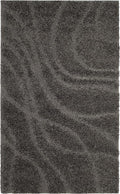 SAFAVIEH Florida Shag Collection Accent Rug - 2'3" x 4', Grey & Grey, Non-Shedding & Easy Care, 1.2-inch Thick Ideal for High Traffic Areas in Entryway, Living Room, Bedroom (SG471-8080)