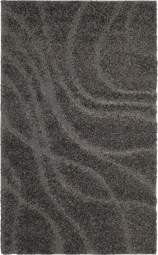 SAFAVIEH Florida Shag Collection Accent Rug - 2'3" x 4', Grey & Grey, Non-Shedding & Easy Care, 1.2-inch Thick Ideal for High Traffic Areas in Entryway, Living Room, Bedroom (SG471-8080)