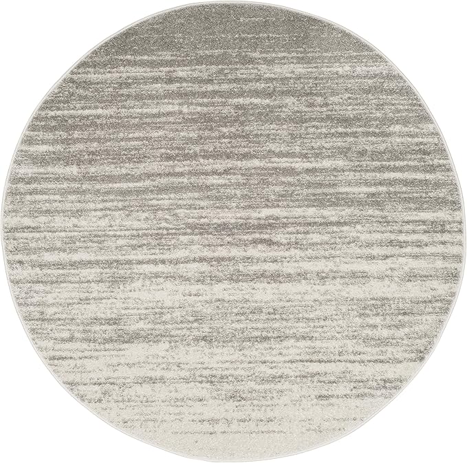 SAFAVIEH Adirondack Collection Area Rug - 6' x 8' Oval, Light Grey & Grey, Modern Ombre Design, Non Shedding & Easy to Clean, Ideal for Living Room, Bedroom, Office, Dining Space (ADR113C)