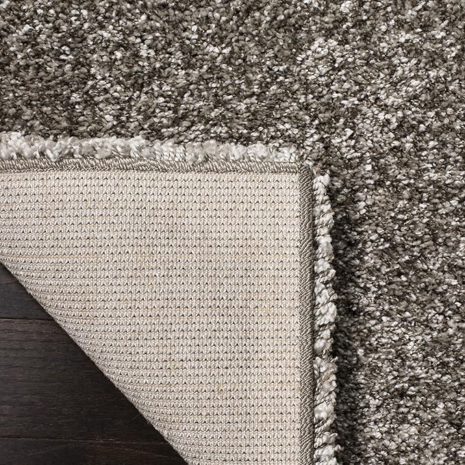 SAFAVIEH Milan Shag Collection Area Rug - 5'1" x 8', Grey, Solid Design, Non-Shedding & Easy Care, 2-inch Thick Ideal for High Traffic Areas in Living Room, Bedroom (SG180-8080)