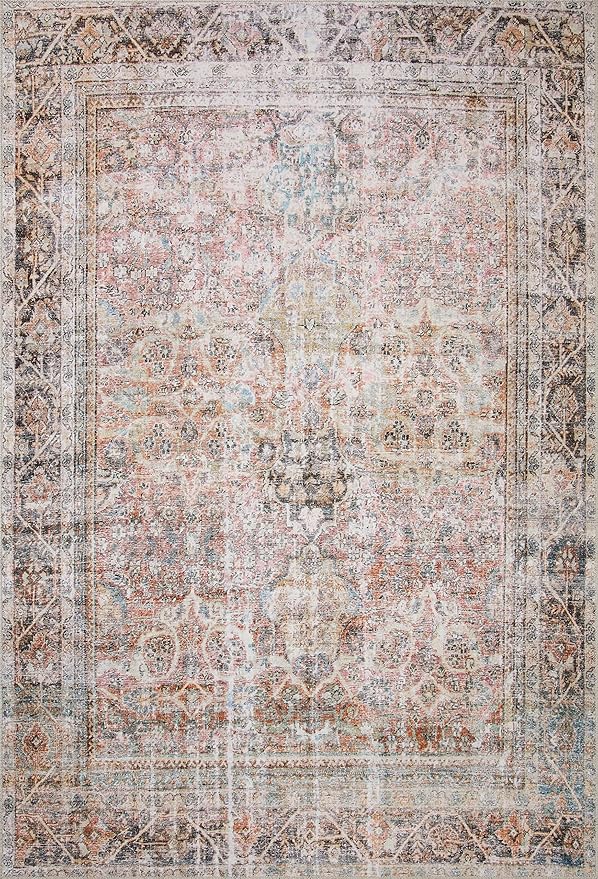 Loloi Adrian Collection ADR-05 Sunset/Charcoal 2'-6" x 9'-6", .19" Thick Runner Rug