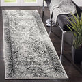 SAFAVIEH Adirondack Collection Runner Rug - 2'6" x 6', Grey & Black, Distressed Vintage Floral Design, Non-Shedding & Easy to Clean, Ideal for Hallway, Foyer, Entryway, Bedroom (ADR109B)