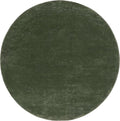 SAFAVIEH Revive Collection Area Rug - 5'3" Round, Green, Solid Design, Non-Shedding & Easy Care, Ideal for High Traffic Areas in Living Room, Bedroom, Dining (REV102Y-5R)