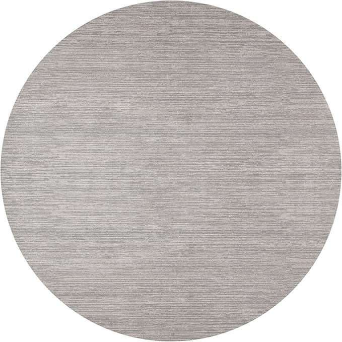 SAFAVIEH Vision Collection Area Rug - 10' Round, Silver, Modern Ombre Design, Non-Shedding & Easy to Clean, Ideal for Living Room, Bedroom, Dining Space (VSN606G)
