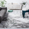 SAFAVIEH Craft Collection Area Rug - 6'7" Square, Grey & Green, Modern Abstract Design, Non-Shedding & Easy Care, Ideal for High Traffic Areas in Living Room, Bedroom (CFT877Y)