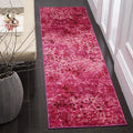 SAFAVIEH Monaco Collection Runner Rug - 2'2" x 8', Fuchsia, Boho Chic Abstract Watercolor Design, Non-Shedding & Easy Care, Ideal for High Traffic Areas in Living Room, Bedroom (MNC225F)