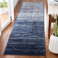 SAFAVIEH Adirondack Collection Runner Rug - 2'6" x 12', Navy & Grey, Modern Ombre Design, Non Shedding & Easy to Clean, Ideal for Hallway, Foyer, Kitchen, Entryway, Bedroom (ADR113E)