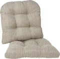 Klear Vu Gripper Overstuffed Universal Non-Slip Dining Chair Cushions for Kitchen Decor or Office Use, U-Shaped Skid-Proof Seat Pad, 17x17 Inches, 2 Count (Pack of 1), Honeycomb Natural
