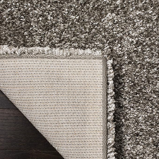 SAFAVIEH Milan Shag Collection Runner Rug - 2' x 12', Grey, Solid Design, Non-Shedding & Easy Care, 2-inch Thick Ideal for High Traffic Areas in Living Room, Bedroom (SG180-8080)