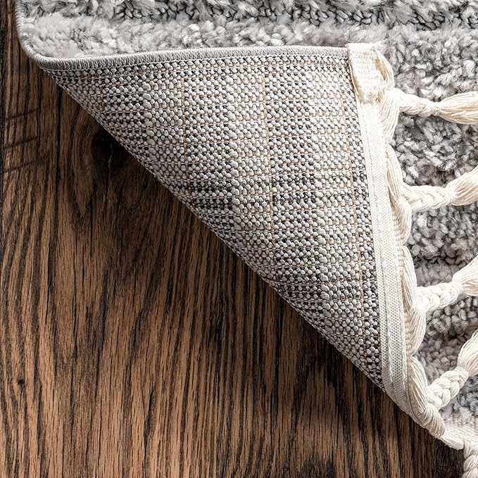 nuLOOM Risette Light Grey, 8'10" x 12', Geometric, Soft and Textured, High Traffic, Stain Resistant, Easy Clean, Durable Area Rug for Bedroom, Living Room, Dining Space, Den, Foyer, Entryway